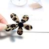 Brincos de Flor com Estampa de Leopardo para Mulheres Design Único de Nicho Exagerados Elegantes Novos Brincos de Pingente de Alta Qualidade Acessórios DIY
