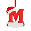 Decoração de Árvore de Natal 2D Transfronteiriça Letras Yikoulian Pingente 26 Letras Decoração de Natal para Casa e Feriados