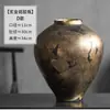 Vaso de cerâmica rachada preto e dourado de luxo leve de Jingdezhen para sala de estar e quarto, adequado para flores cultivadas em água, peça de exibição decorativa para mesa de casa
