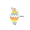 [Huevo de Pascua] conejo Pascua serie de dibujos animados huevo aleación de zinc accesorios collar adornos para llaves