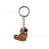 Llavero de Perro Transfronterizo Lindo Animal Dibujos Animados PVC Pegamento Suave Llavero Bolso Cachorro Colgante Venta al por Mayor Xiyin