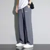 Pantalones de pierna ancha directos de fábrica para hombre, pantalones casuales rectos holgados de verano, nuevo estilo 2026, pantalones de hombre de moda con una caída fluida