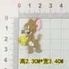 Accesorios para Zuecos DIY Tom y Jerry Flor para Zapato Hebilla de Zapato de Goma Suave Hebilla Decorativa Parche para Funda de Teléfono Móvil