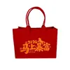 2026 Celebridade da Internet Presente de Ano Novo Bolsa de Feltro Bolsa de Feltro Vermelha Tamanho Grande Para Presentear Festivo Novo Modelo Ano do Cavalo Bolsa de Feltro