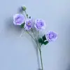 Ramo único 5 cabeças flor de lótus orvalhado flor de seda lótus orvalhado camélia simulação fileira de flores de casamento decoração de flores flor artificial flores para exibição em casa