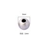 Cuentas espaciadoras de plata esterlina 925 mate multiespacio retro cuentas de plata esmerilada cuentas redondas material accesorios para abalorios de cuerda trenzada DIY