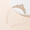 Oferta especial liga banho prata espessa infantil tiara coração de pêssego coroa tiara de menina princesa presente de aniversário acessórios de cabelo
