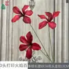 3 Cabezas, 5 Cabezas de Lirios de Fuego, Orquídeas, Flores Artificiales de Fondo para Área de Recepción de Salón de Banquetes, Flores Guía de Escenario, Flores de Seda