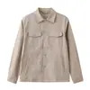 Nueva Chaqueta de Otoño Tres Pruebas para Hombre Teflon Cortavientos y Resistente al Desgaste Chaqueta Casual para Deportes al Aire Libre Chaqueta de Trabajo con Solapa para Hombre