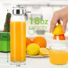 Botella de Vidrio de Borosilicato de Alta Calidad de 18 oz Transfronteriza, Vaso para Jugo, Vaso para Té de Frutas con Tapa, Contenedor de Almacenamiento a Prueba de Fugas para Bebidas en el Refrigerador