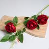 Rosa de simulación, 3 pequeñas rosas de franela, paquete para San Valentín, boda, decoración del hogar, flores falsas de simulación, transfronterizas