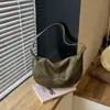 Bolsa de camurça para mulheres, nova coleção de outono 2026, estilo retrô de alta qualidade, adequada para o dia a dia, bolsa de ombro ou bolsa transversal, design em forma de meia-lua