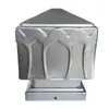 Capitel Decorativo de Bola para Columna de Hierro Forjado Barandilla Tapa Cuadrada para Poste de Valla Cabeza de Poste Hueca Bola de Hierro Estampada Accesorios Galvanizados