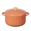 Tazón de Fideos Instantáneos de Doble Asa con Tapa de Comercio Exterior Caja Bento Japonesa de Acero Inoxidable Tazón Esmaltado Tazón de Fideos Instantáneos para Dormitorio de Estudiantes Hogar