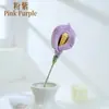 Flor de alcatraz de hilo tejida a mano flor artificial de un solo tallo arte floral de punto eterno decoración de escritorio ramo