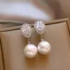 Brincos de Tassel de Pérola Estilo Francês com Pino de Prata 925 para Mulheres, Brincos de Botão com Temperamento de Luxo Leve, Novo Modelo 2026, Brincos de Alta Qualidade para Primavera e Verão