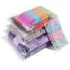 En stock bolsa con cierre esmerilada al por mayor bolsa de plástico para ropa versión horizontal 28*15 calcetines ropa interior ropa bolsa de embalaje sellada