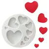 Tamanho 8 amor coração padrão flip açúcar silicone molde silicone líquido molde DIY chocolate bolo molde