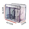 Bolsa Transparente de PVC Grueso Plegable Transfronteriza Gran Capacidad Bolsa de Almacenamiento para Edredones Ropa Bolso de Mano Impermeable a Prueba de Humedad