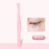 Pinça para Cílios com Logo Personalizado, Cabeça Plana de Aço Inoxidável, Antiaderente, Adequada para Iniciantes, Pinça para Cílios Postiços