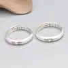 Anillo de Plata de Ley para Mujer 999 Plata de Pie Anillo Baifu para Hombre y Mujer Vintage Suerte Esmerilado Anillo de Dedo Antiguo Joyería para Mujer