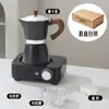 Cafetera Italiana para Casa Cafetera de Mano para Café Preparado a Mano Máquina de Café Set de Estufa Cerámica Eléctrica para Exteriores Extracción Pequeño Electrodoméstico Café