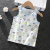 Camiseta Regata de Algodão Penteado para Bebês no Verão Crianças de 0 a 4 Anos Meninos e Meninas Roupa Infantil Top para Casa