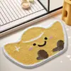 Alfombra de Baño Sencilla de Gama Alta con Hoja de Cachemira Sintética Antideslizante Resistente a la Suciedad Resistente al Desgaste Fácil de Limpiar Decorativa para Suelo de Puerta de Entrada