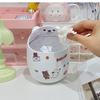 Mini papelera para el hogar, tocador, estudio, escritorio, papelera abatible, mesita de noche, cubo de almacenamiento pequeño con tapa para artículos diversos.