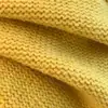 Foto Real de 2025 Chaleco de Punto Casual de Color Puro Amarillo Fresco de Cuello V Sin Mangas Holgado para Uso Diario, Simple y Versátil