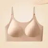 Base Líquida Invisível Sem Marcas Roupa Íntima Feminina Sutiã Push-up para Seios Pequenos Tom Especial Cor de Pele Escura Sutiã-top Peça Única Intransparente