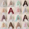 Peluca para Muñeca BJD de Fabricante 346 Puntos Cabello Sintético Suave para Muñecas, Accesorios con Flequillo, Set de Pelucas de Lana Rizada Multicolores