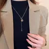 Collar de Girasol de Lujo Ligero para Mujer 2024 Nuevo Accesorios de Nicho de Lujo Ligero Cadena para Suéter Popular Otoño e Invierno