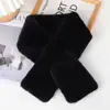 Bufanda de Piel para Protección del Cuello, Diseño Cruzado Simple de Color Sólido Doble Cara, Engrosada para Calidez, Bufanda de Piel Sintética de Invierno para Protección del Cuello