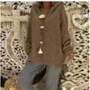 Suéter Amazon Transfronteiriço 2025 Suéter de Tricô Feminino Top Casual Pulôver com Capuz Tamanho Plus Roupas Femininas