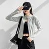 1901 Proteção UV Gola Pequena Roupas de Proteção Solar Feminina Primavera e Verão Fino Slim Fit Respirável Roupas de Proteção Solar Top Pulôver para Exterior
