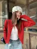 Cardigã Cinza Tricô Feminino Novo Outono Peça de Roupa Externa Suéter Casaco Outono/Inverno Estilo Universitário Tamanho Único