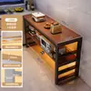 Estante de suelo multicapa para barra de bar, mesa estrecha con estantes, mesa de comedor, mesa divisoria para sala de estar, mesa larga simple de ocio para balcón