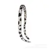 Gafas de Color Carey de ABS Diadema de Moda Relajada Accesorios para el Cabello Diadema Flequillo Estampado de Leopardo Simple de Gama Alta