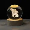 Viajando en el Espacio, Luz de Noche Tallada en 3D, Base de Madera Maciza, Regalo de Cumpleaños, Regalo de Vacaciones, Bola de Cristal, Navidad