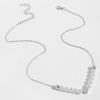 Collar de perlas estilo ins para mujer, diseño de nicho que combina con todo, cadena de clavícula con perlas de imitación de amor, colgante de amor, joyería al por mayor