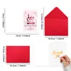 Compra Directa Transfronteriza de Tarjetas de Agradecimiento Creativas e Interesantes para Aniversarios, Tarjetas de Felicitación con Mensaje en Blanco y Juegos de Sobres