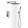 Conjunto de Chuveiro Embutido Transfronteiriço, Conjunto de Chuveiro Quente e Frio Embutido Personalizado, Conjunto Completo de Metais Sanitários de Aço Inoxidável