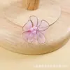 En Stock 5 cm Borde Dorado Organza Flor de 5 Pétalos Adornos para Ropa, Accesorios para el Cabello y Manualidades de Tela Hechas a Mano Venta al por Mayor