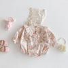 Coleção Ha Yi Sem Devoluções ou Trocas Macacão Floral para Bebê Esquerda Pequena Direita Pequena Primavera Huzhou Zhili Roupas Estilosas para Bebê
