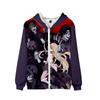Explosões transfronteiriças AngelsOfDeath camisola com zíper Versão coreana de manga comprida fabricantes de casaco feminino por atacado capuz
