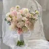 Ramo de Boda Novia Sosteniendo Foto de Boda Tulipán Certificado Flor Artificial Accesorios para Fotos Día de San Valentín Chino Estación Independiente