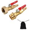 Conector de Manguera de Jardín Amazon Adaptador Anticongelante Rosca Externa RV Latón Conector Rápido con Válvula de Bola Transfronterizo