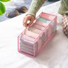 Tecido Roupa Interior Gaveta Caixa De Armazenamento Casa Grade Meias Organizador Guarda-roupa Dormitório Saco De Armazenamento
