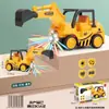 Escavadeira Elétrica Infantil Brinquedo Menino Flash Música Carrinho Veículo de Engenharia Universal Modelo Escavadeira Artificial